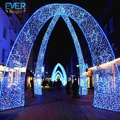 China Large Outdoor Commercial Use Christmas Arch Shows LED Arches Lighted Pattern For Holiday Lighting Displays for sale