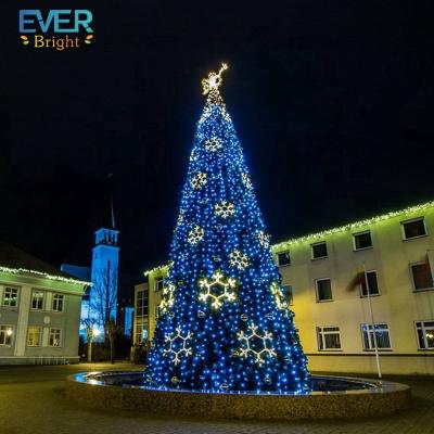 China Outdoor Holiday Decoration Giant 6m 8m 9m 10m 12m Lit Christmas Tree With Led Light Decoration For Shopping Mall for sale