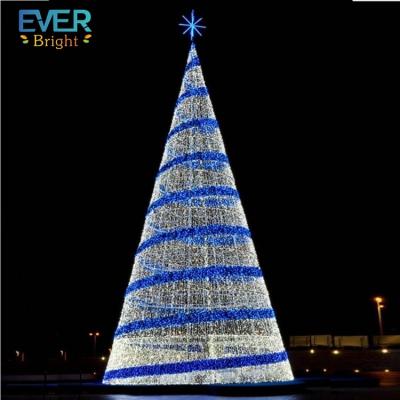 China Commercial Use High Quality Outdoor Spiral Rope Lit Twig Stick Christmas Trees for sale