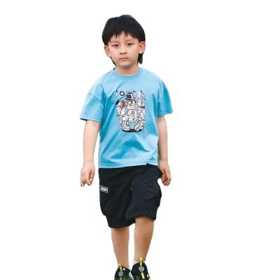 China New Design Anti-pilling Short Sleeve Cartoon T-shirt For Kids Boy Cotton Cartoon Printed Kids Tops T-shirt for sale