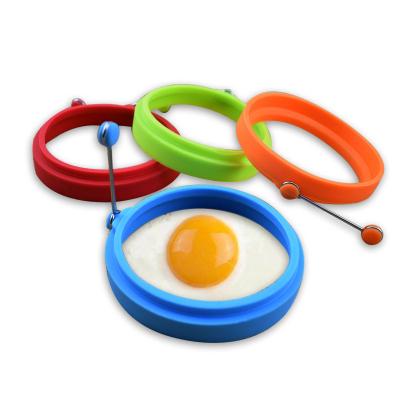 China Various Viable Formed Free Cook Ring For Frying Eggs Fried Egg Mold Silicone Egg Stick Pancake Mold Maker Bpa No for sale