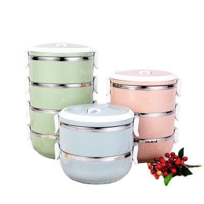 China Stainless Steel Sustainable Bento Box Thermal Food Container Stackable Lunch Box for sale