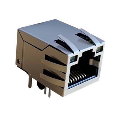 China PCB 93745-3608 Tag UP 1 Port With LED 8P10C 1000Base-T Ethernet RJ45 Connector for sale