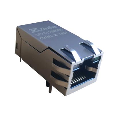 China RJMG2010146B0PR RJMG20101** B0*R Magnetic Ethernet RJ45 Female Connector 1G 720 mA with POE+ for sale