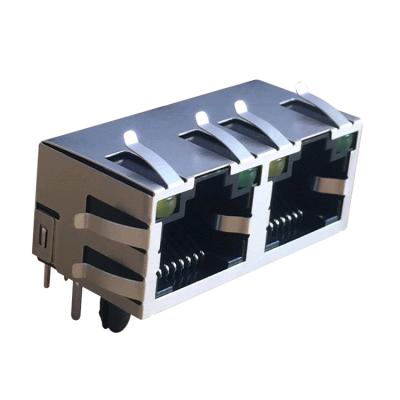 China Free Sample RT21-ZZ-0019 Tab Up Without Magnetic RJ45 Female PCB Connector 1X2 for sale