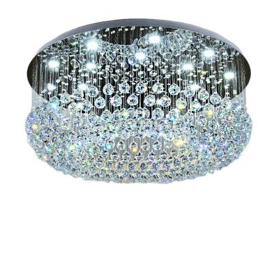 China Modern Dimmable With Remote Modern Round Leaded Crystal Ceiling Lights Living Room Lamp For Bedroom, Hotel for sale