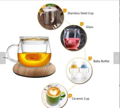 China USB Material Classic Portable Electric Mental Wooden Tapping Can Cup Cup And Glass Baby Bottle Warmer HT1008 for sale