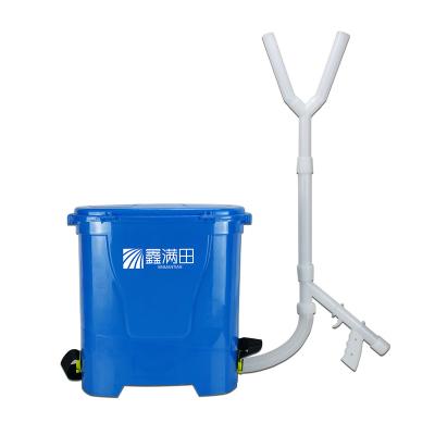 China Fertilizer applicator Hand-held knapsack fertilizer applicator Agricultural pellet applicator 25L thickened bucket Hand controlled fertilizer for sale