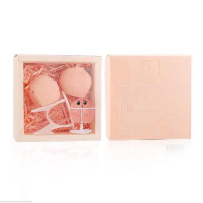 China Face Makeup Tools or Gift Set New Style Cosmetic 2 Pieces Makeup Blender Sponge Set Peach Cosmetic Sponge for sale