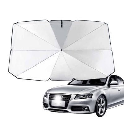 China 190T Ponegee Fabric Front Windshield Car Sunshade with Advertising and Foldable Design for sale