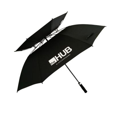 China Um guarda-chuva de golfe ventilado de 30 polegadas com impressão de logotipo de dupla camada e design à prova de vento à venda