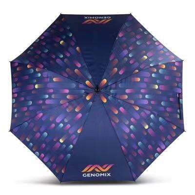 China Custom Logo and Pattern Golf Umbrella Manufactured Directly for Sublimation Printing for sale