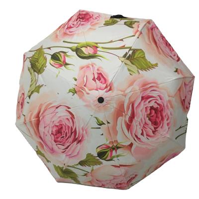 China Envio rápido guarda-chuva personalizada com padrão de flores DIY e logotipo de impressão exclusivo à venda