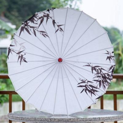 China Vintage Style 23 Inches*10k Chinese Paper Parasol Umbrella for Customized Printing for sale