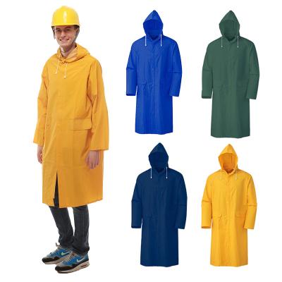 Cina OXFORD CLOTH abbigliamento a misura impermeabile spessore pesante PVC poliestere per adulti giallo impermeabile in vendita