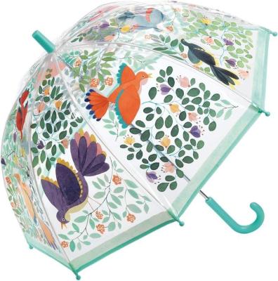 China Japan Style Waterproof Kids Umbrella Full Printing Fiberglass Frame Hook Handle for sale