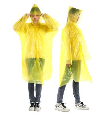 China Adults Glam Design Style Raincoat Transparent Long Disposable Hooded Poncho for sale