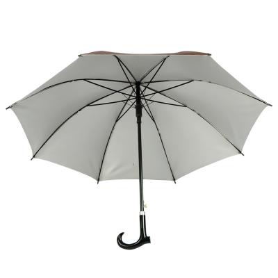 China Elderly Self Protection Walking Stick Umbrella with Customized Designs Logo Printing for sale