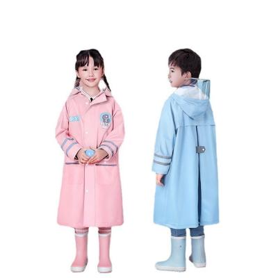 China Outdoor Hiking Rain Gear Kids' Polyester Cartoon One-Piece Raincoat with Custom Logo for sale