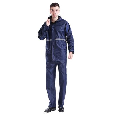 China Customized Oxford Sanitation Raincoat and Rain Pants Set with Double Thick Reflective Body for sale