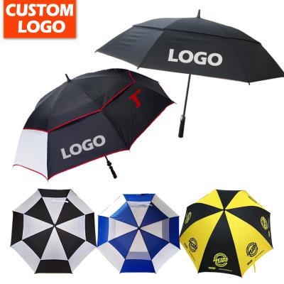 China Custom Logo Prints Sublimation Golf Umbrella Personality Auto Umbrella for Promotions for sale