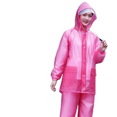 Κίνα Προσαρμοσμένο χρώμα RAINWEAR Γυναικείο μοιραίο παλτό βροχής και ανδρικό ανθεκτικό παντελόνι βροχής προς πώληση