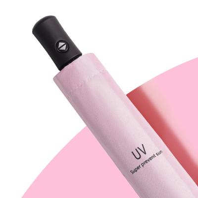 China Plástico UV 3 dobras guarda-chuva aberta automática promoção logotipo personalizável guarda-chuva YLF com BSCI à venda