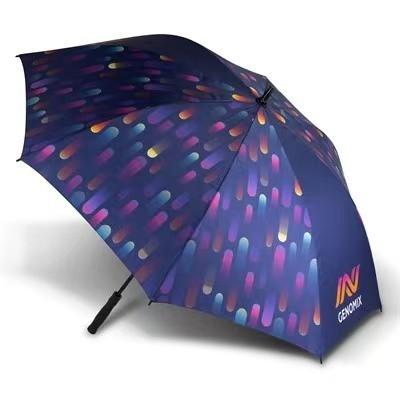 Chine Logo personnalisé Grand parapluie golf sublimation droit pour la protection contre le vent et la pluie à vendre