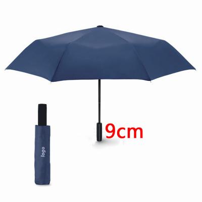 China 210T Polyester Three-folding Umbrella with ABS Plastic Handle and Waterproof Fabric for sale