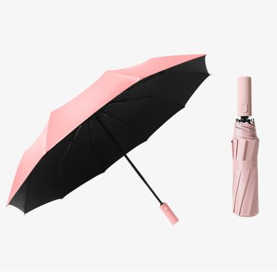 China 10k UV Protection Windproof Foldable Umbrella for Men and Women Pongee Panel Material for sale