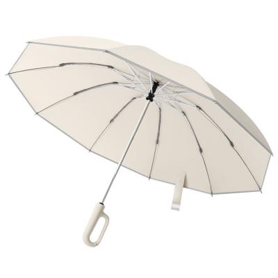 China Large Automatic Outdoor UV Ring Buckle Business Umbrella with Minimalist Design Style for sale