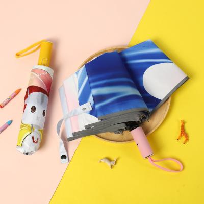 Κίνα Automatic Anti Rebound Reflective Triple Folding Children umbrella Cute Cartoon Kid Umbrella προς πώληση