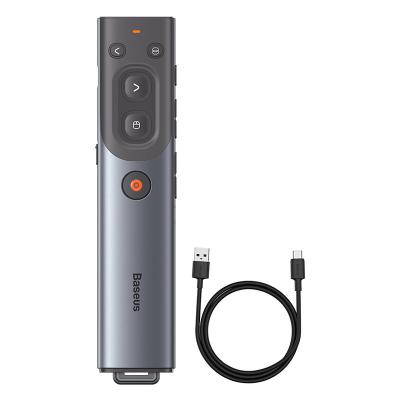 China Digital LED Display Baseus Wireless Laser Pointer Rechargeable Type C Presentation Slides Presenter Remote PPT Page Turner Air Mouse Pen Projector for sale