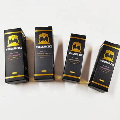 China Customized Logo Refined Oil Packaging Box Cartons Luxury Black Folding Boxes Recyclable Personal Label Customized For Essential Oil for sale