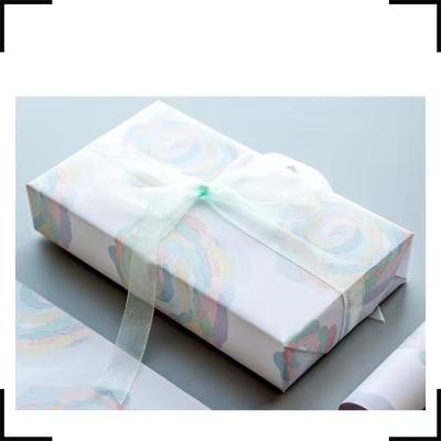 China 50x70CM Birthday Party Gift Wrapping Paper Size Gift Package Moisture Proof Paper For Souvenir Wrapping Printing Paper Wrapping The Beautiful for sale