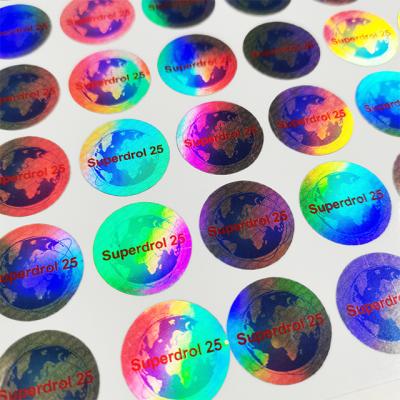 China Waterproof Custom PVC Hologram Circular Label For Box Sealing Seal Sticker for sale