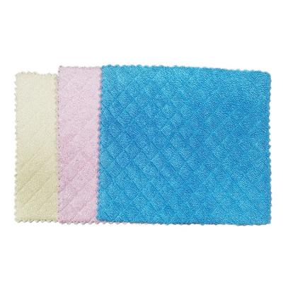 China Kitchen Microfiber Wash Sponge Cloths Quilted Cleaning Pad Cloths for sale