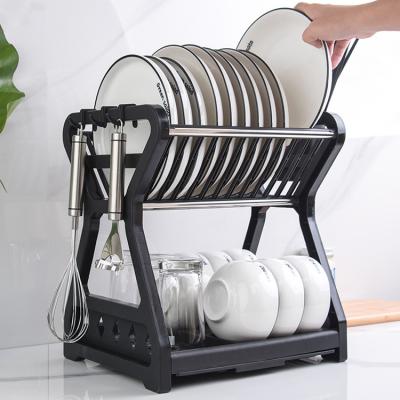 China Hot Selling Viable Kitchen Dish Storage Rack Table Top Drain Bowl Rack Set Tableware Kitchen Storage Rack for sale