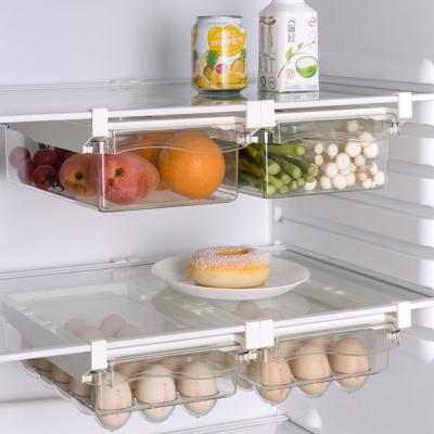 China Freshness Keeping Pull Out Refrigerator Drawer Organizer Fridge Shelf Holder Storage Box For Egg Food Storage Container for sale