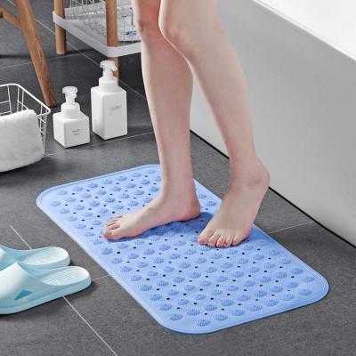 China Durable 36*71cm Non-Slip Bathtub Mats With Suction Cups And Drain Holes Bathtub Mats Bathroom Mats Machine Washable for sale