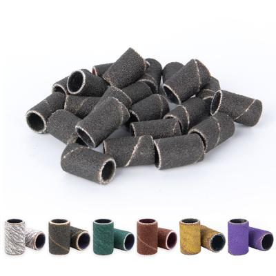 China Black Nail Tape Nail Sleeve Sanding Buffing Sanding Dremel For Electric Nail File for sale