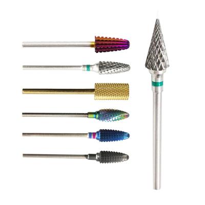 China Nail Drill 3 in 1 3xc Nail Drill Bit Tungsten Carbide Nail Bits Super Cross Drill efile Nail Drill Bits for sale