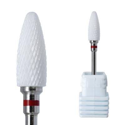 China Ceramic Manicure Zirconia Nail Art Tools Ceramic Nail Drill Bit for sale