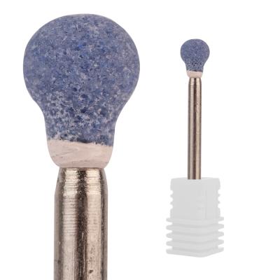 China Small Ball Nail Drill Bit 3/32 Leg Blue Ceramic Manicure Pedicure Tool Cuticle Bit for sale