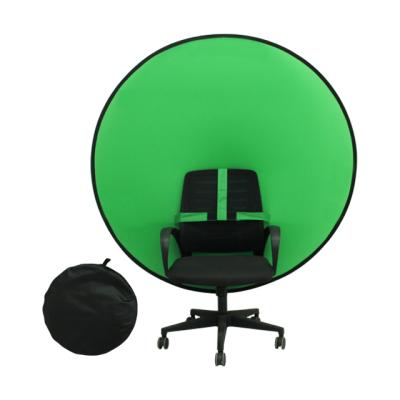 China Extra Light / Easy Installations Green Round Backdrops Screen Webcam Backdrop Privacy Hot Selling Product Easy Carry / Easy Installations For Studio Backdrop Backdrop for sale