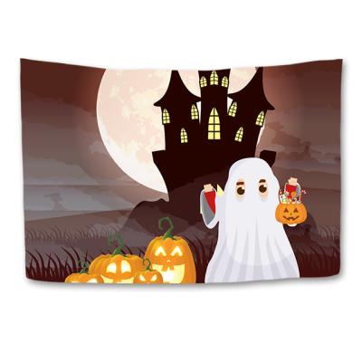 China Water Washable And Do Not Fade Halloween Tension Cloth Decoration Backdrop Wall Birthday Party Backdrop Cloth Hanging Decoration for sale