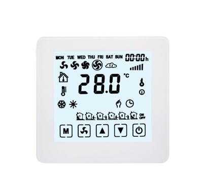 China Smartphone Wi-Fi Full Control Touch Screen FCU Wi-Fi Smart Phone Room Thermostat for sale