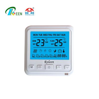 China 16A Electric Symbol Heat And Cooling Programmable Thermostat R303-GB for sale