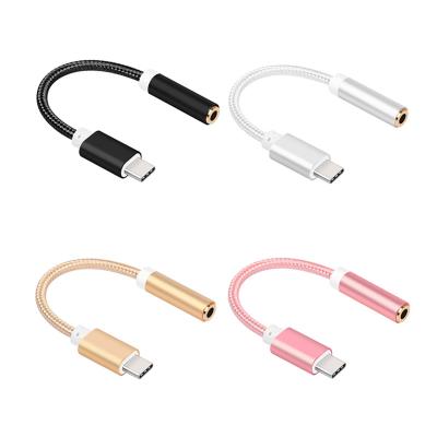 China Hot Seller Quality Guarantee Mobile Phone Type-c to 3.5mm Earphone Jack Adapter Cable for sale