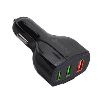 China QC3.0 2022 New 3 Ports USB Charging Fast Charging QC 3.0 Mobile Phone Charger USB Car Charger for sale